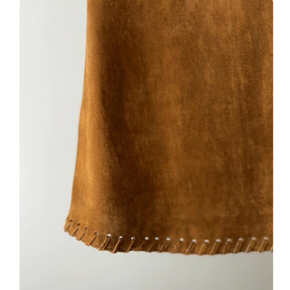 Y2K Suede Boxy Top | Vintage Brown Tank - Picture 2 of 4